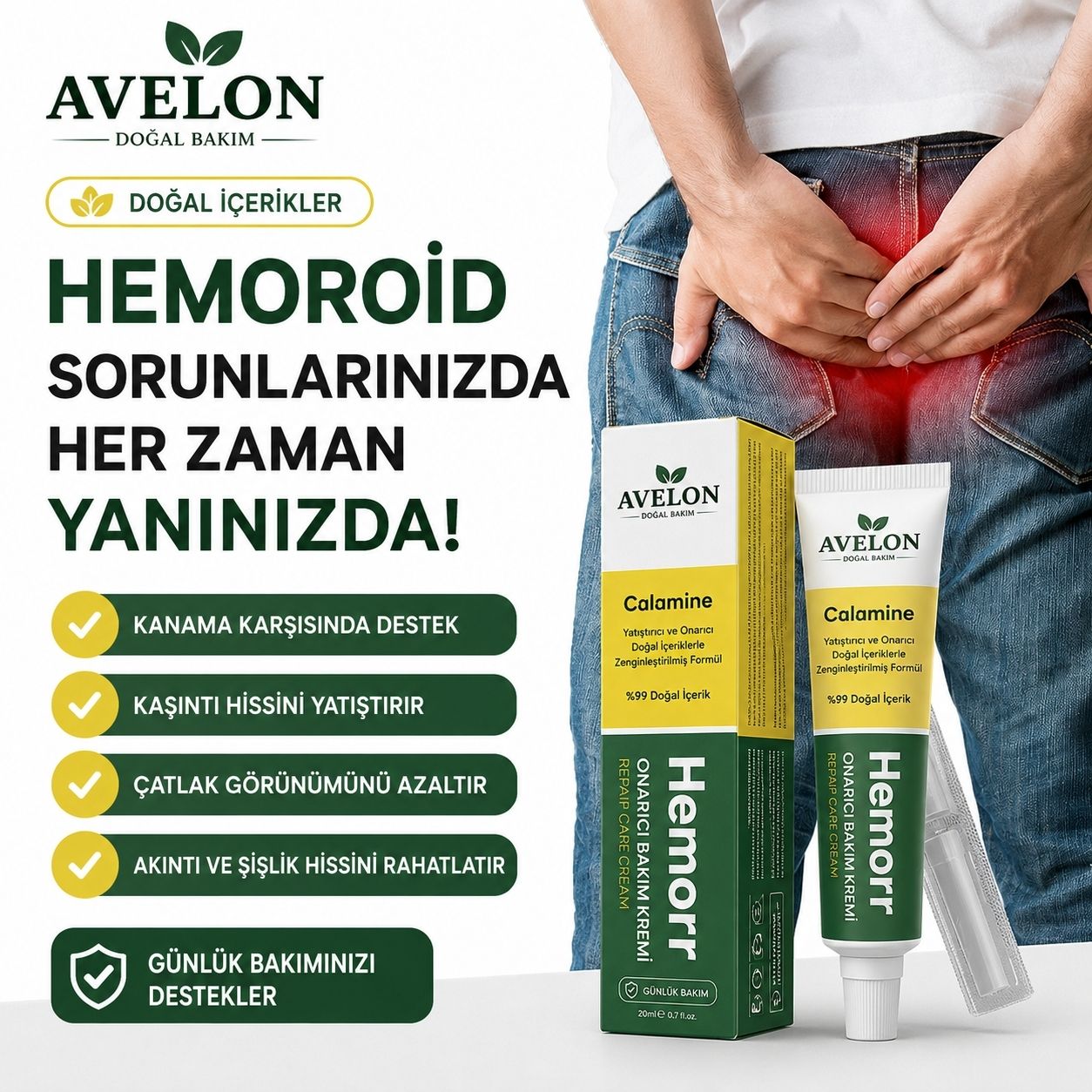 Avelon Hemoroid Rahatlatıcı ve Yatıştırıcı krem