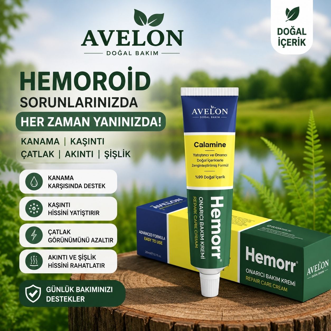Avelon Hemoroid Rahatlatıcı ve Yatıştırıcı krem